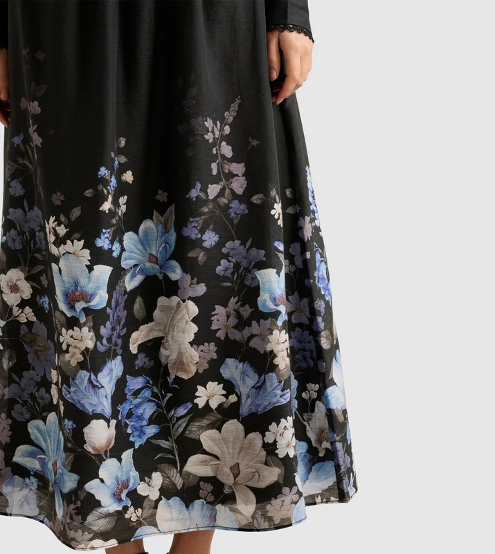forever new  LIZZY Placement Printed Midi Skirt for Women | Best Price UAE